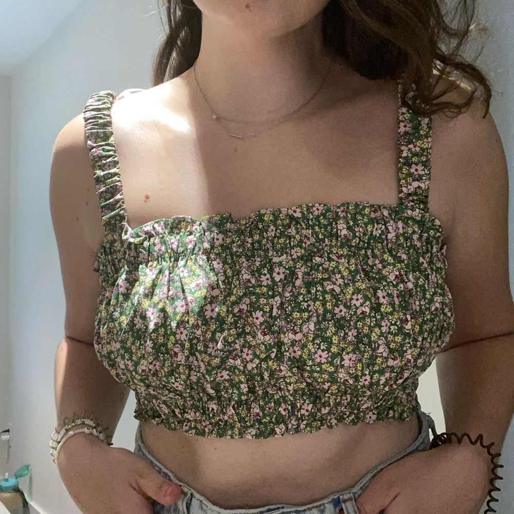 Zara floral crop top